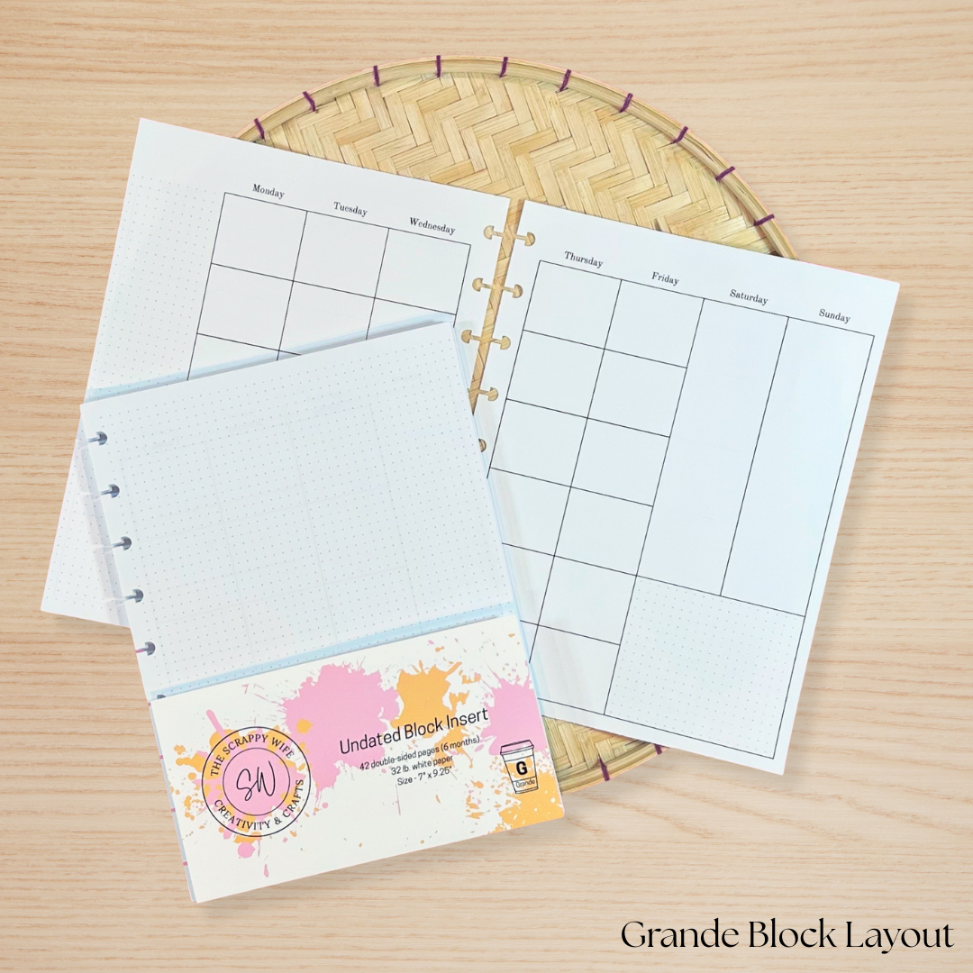 Undated Block Planner Layout