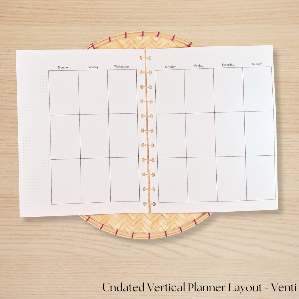 Undated Vertical Planner Layout