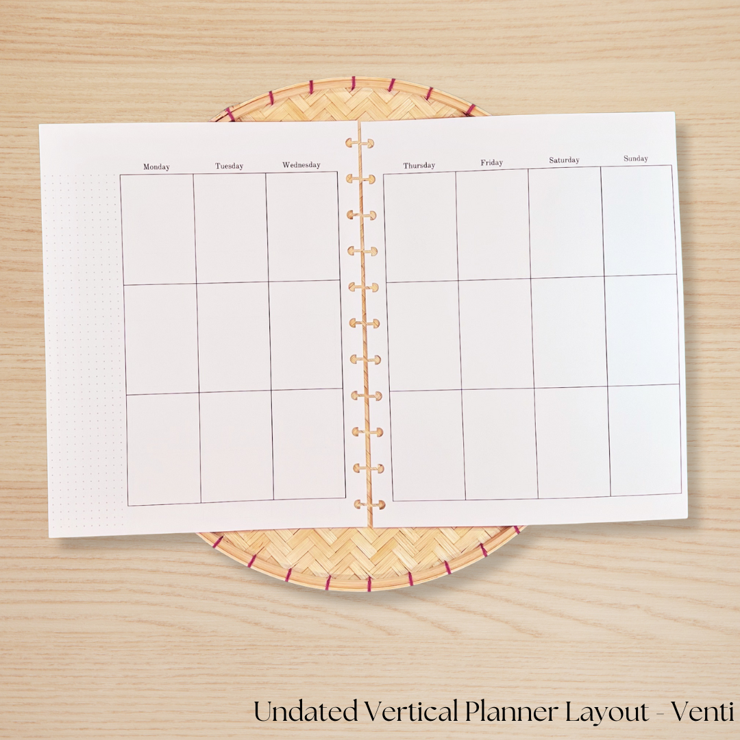 Undated Vertical Planner Layout