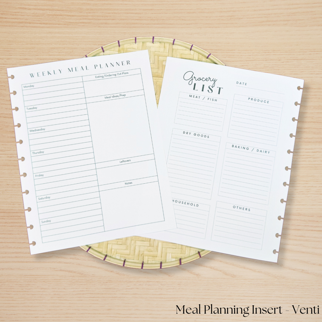 Meal Planning Insert