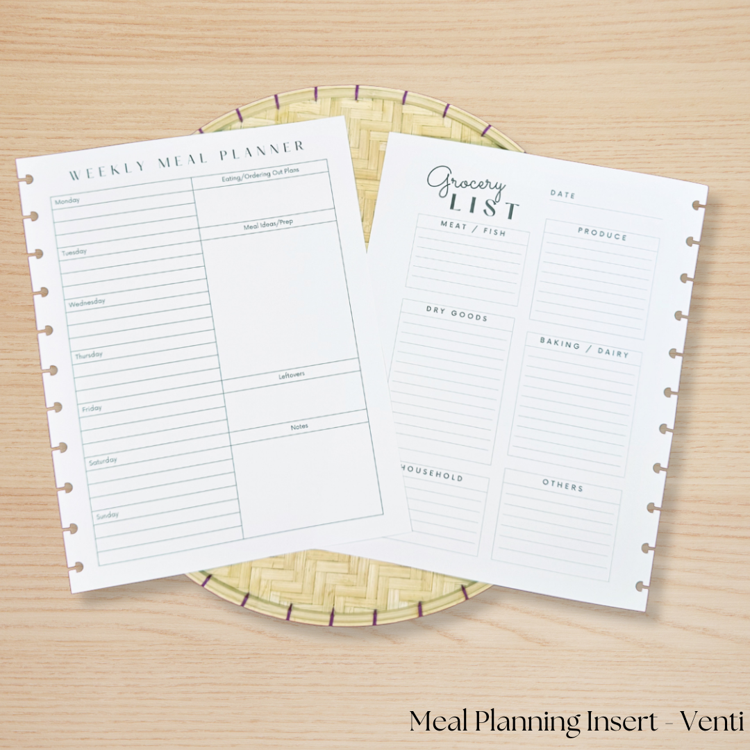 Meal Planning Insert