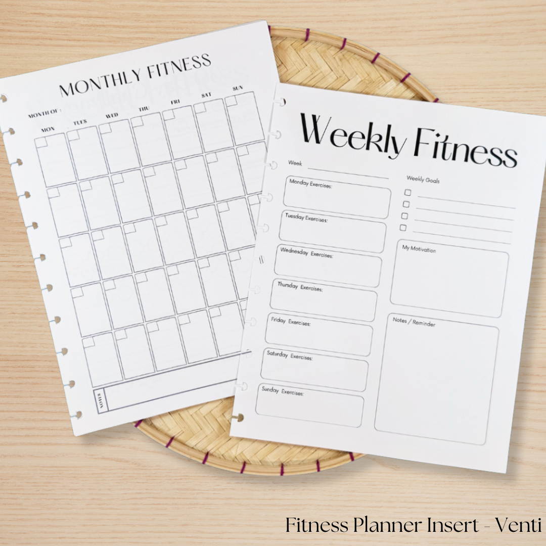 Fitness Planner Insert