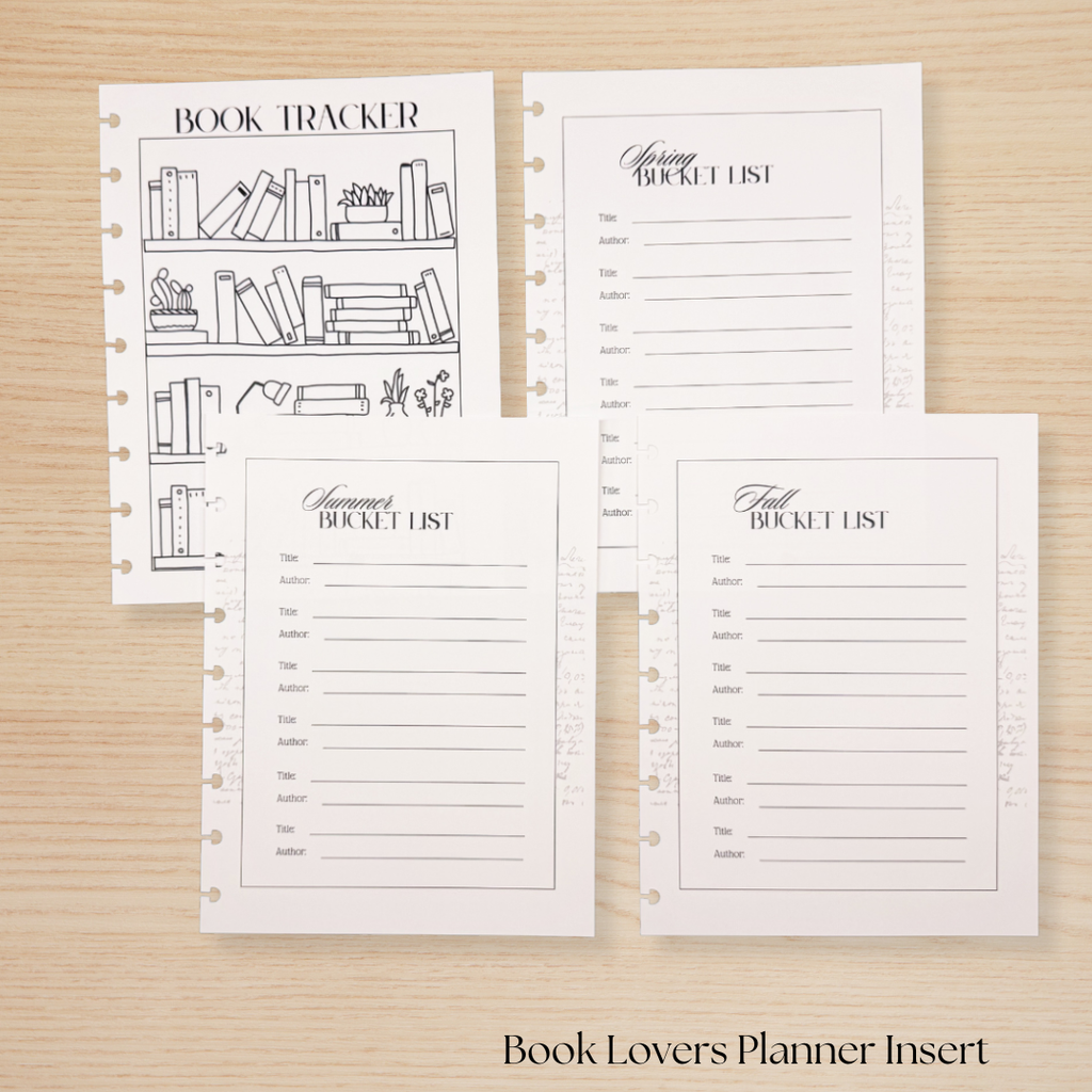Book Lovers Planner Insert