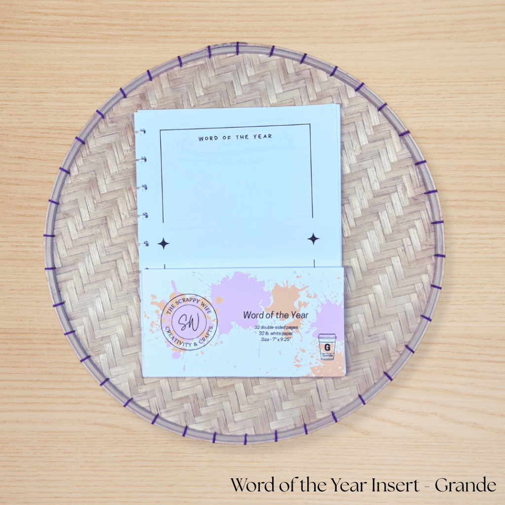 Word of the Year Planner Insert