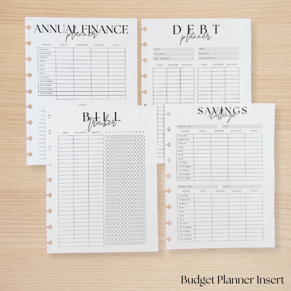 Budget Planner Insert