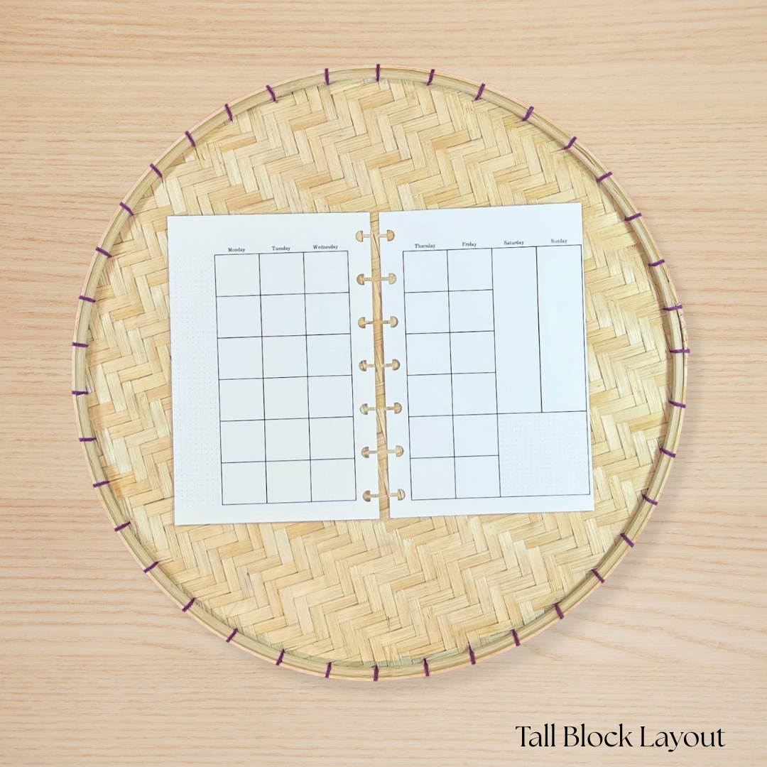 Undated Block Planner Layout
