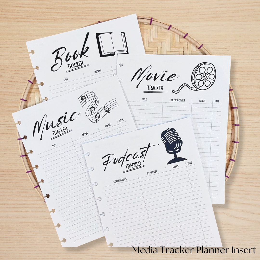 Media Tracker Planner Insert