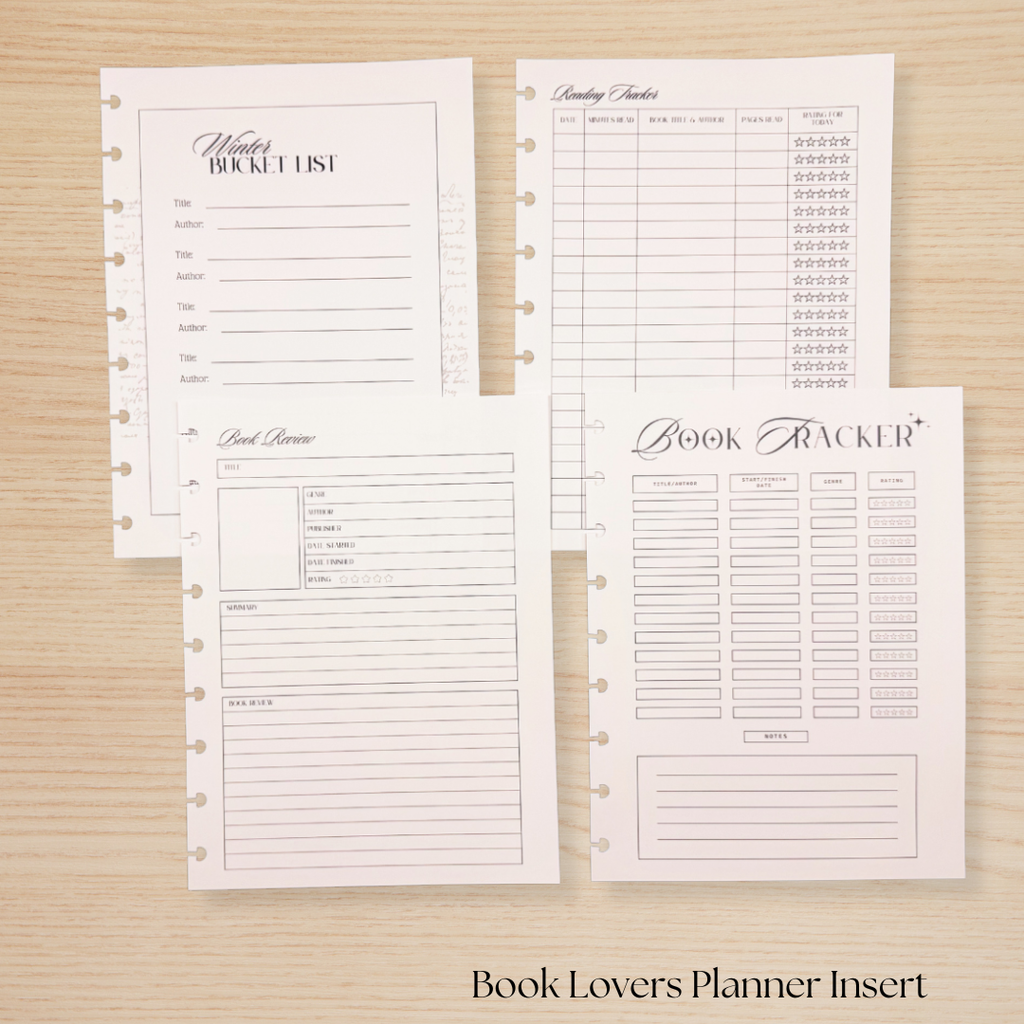 Book Lovers Planner Insert