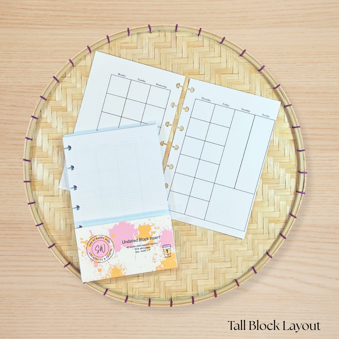 Undated Block Planner Layout