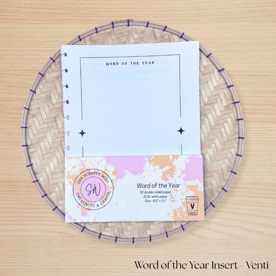 Word of the Year Planner Insert
