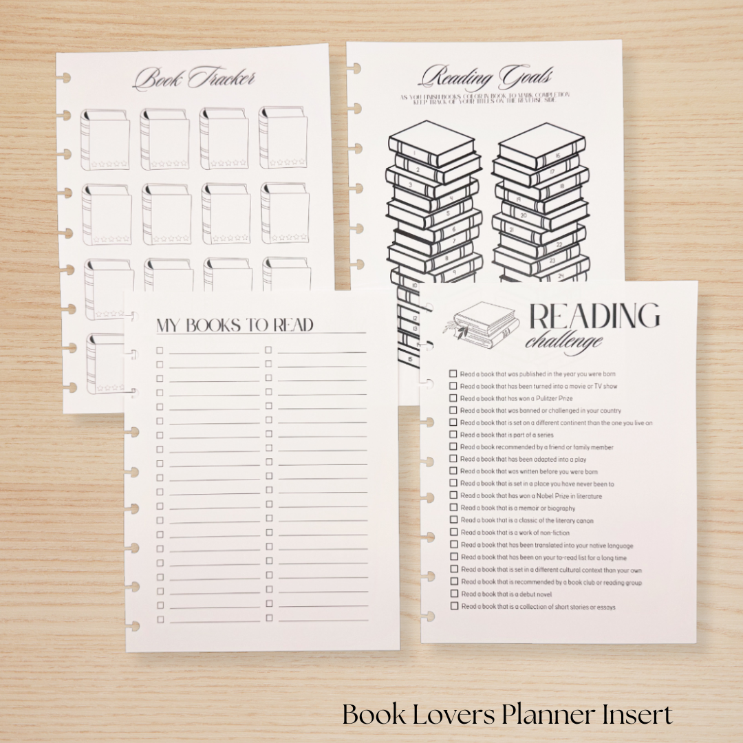 Book Lovers Planner Insert
