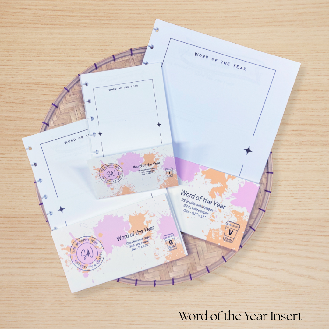Word of the Year Planner Insert