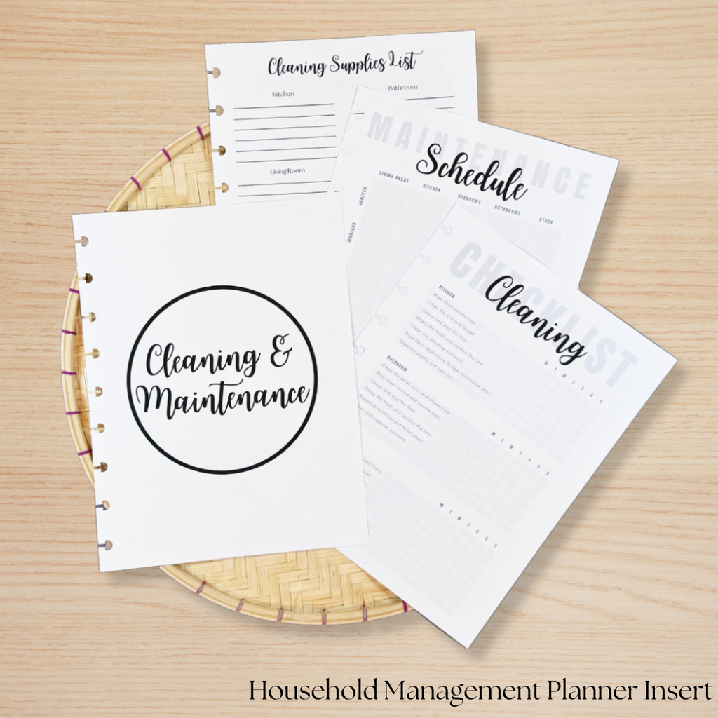Household Management Planner Insert