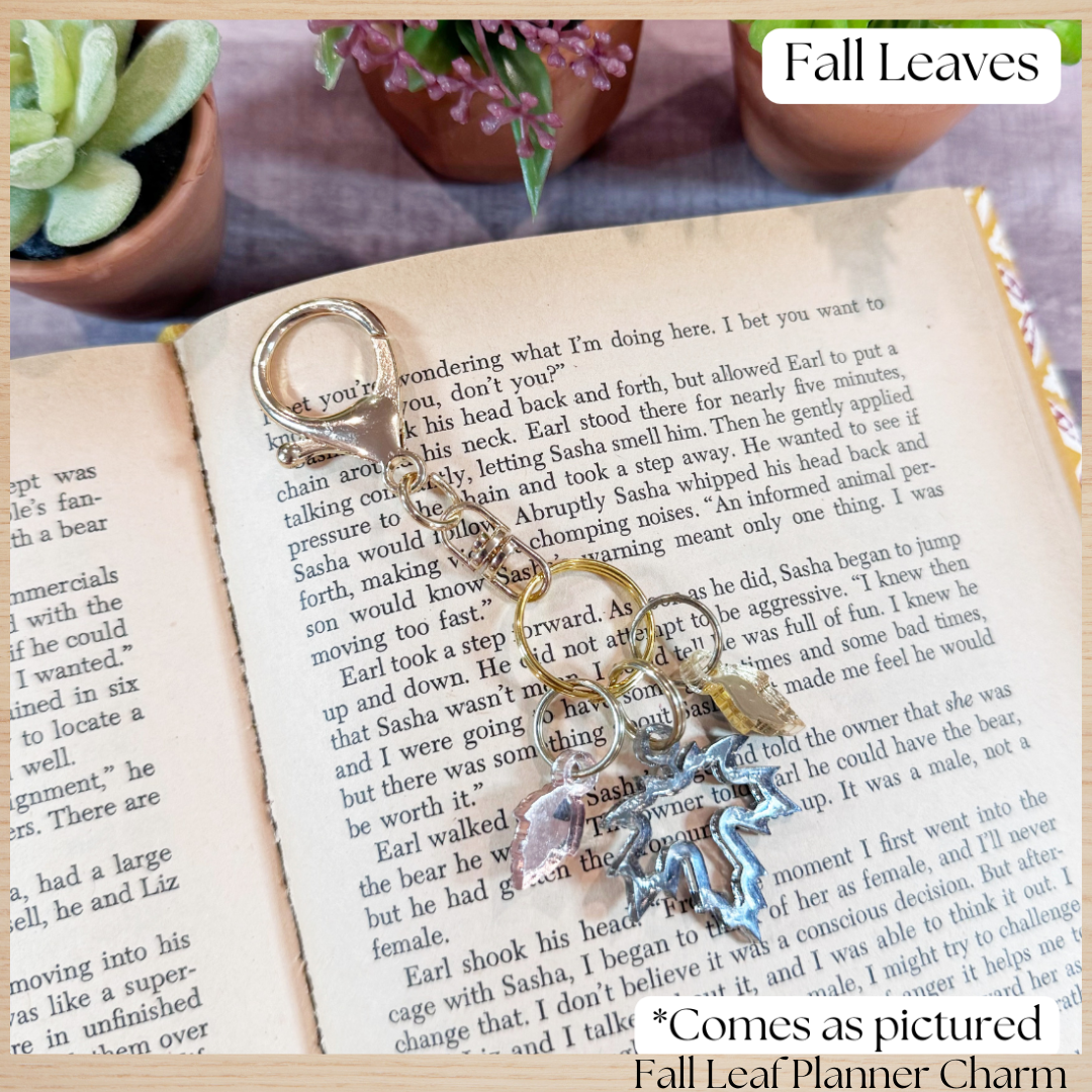 Fall Leaf Planner Charm