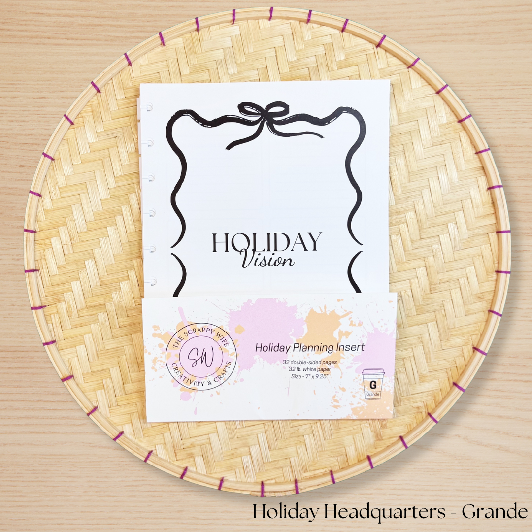 Holiday Headquarters Planner Insert