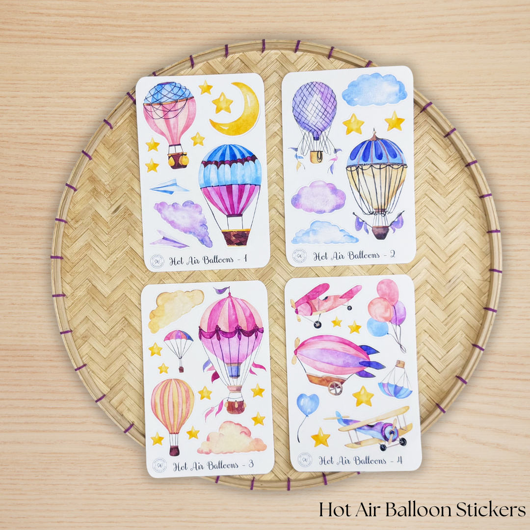 Hot Air-Balloon Sticker Set