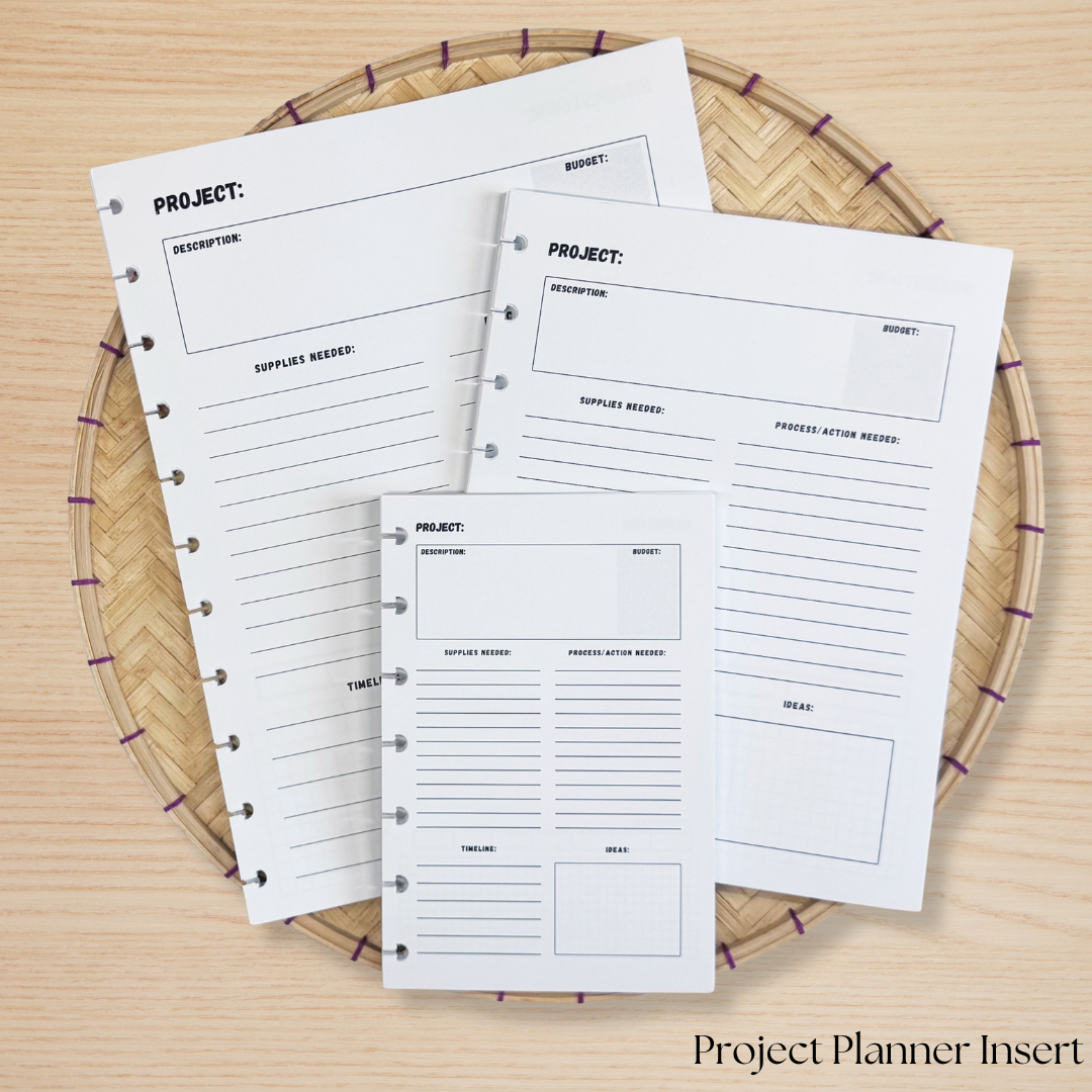 Project Planner Insert