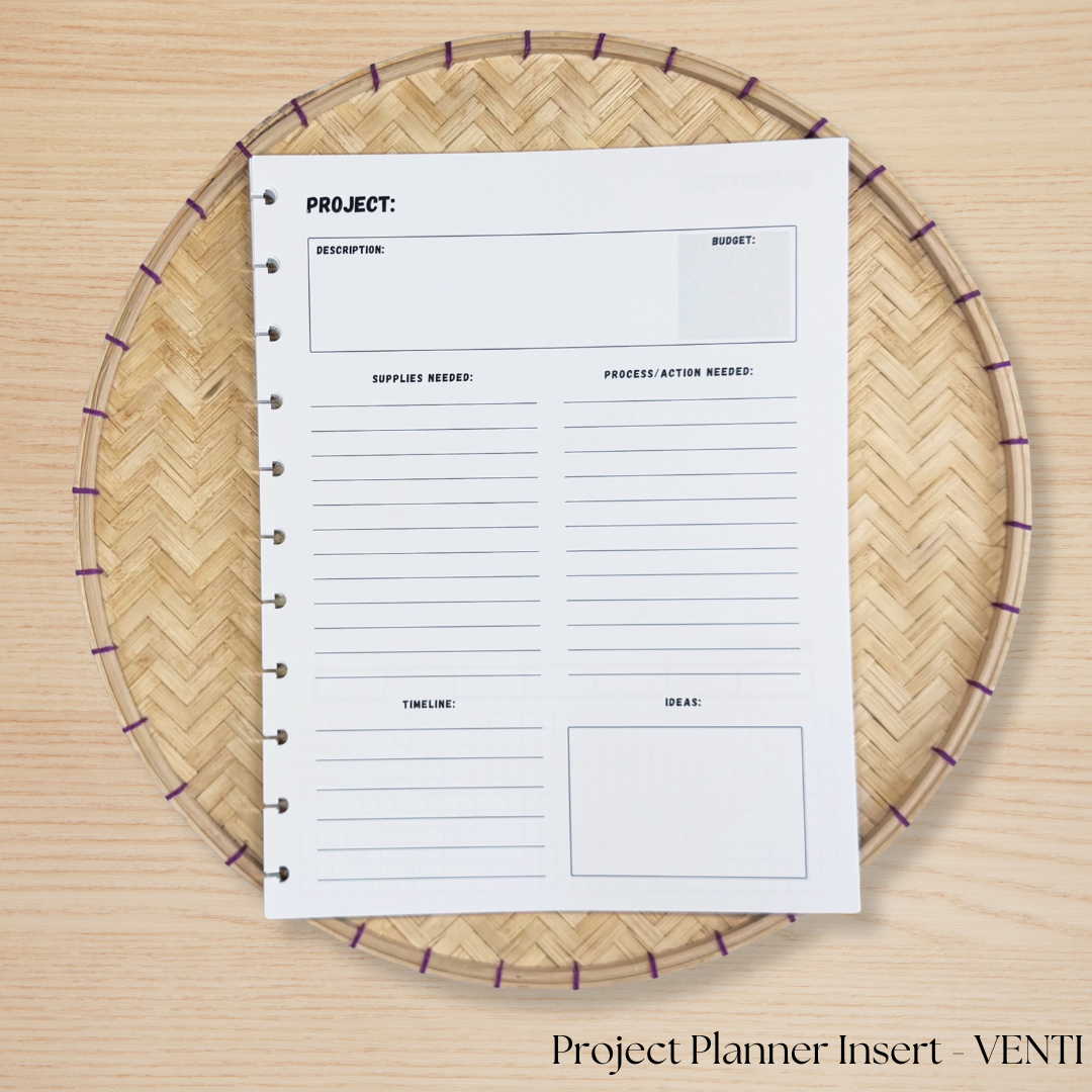 Project Planner Insert
