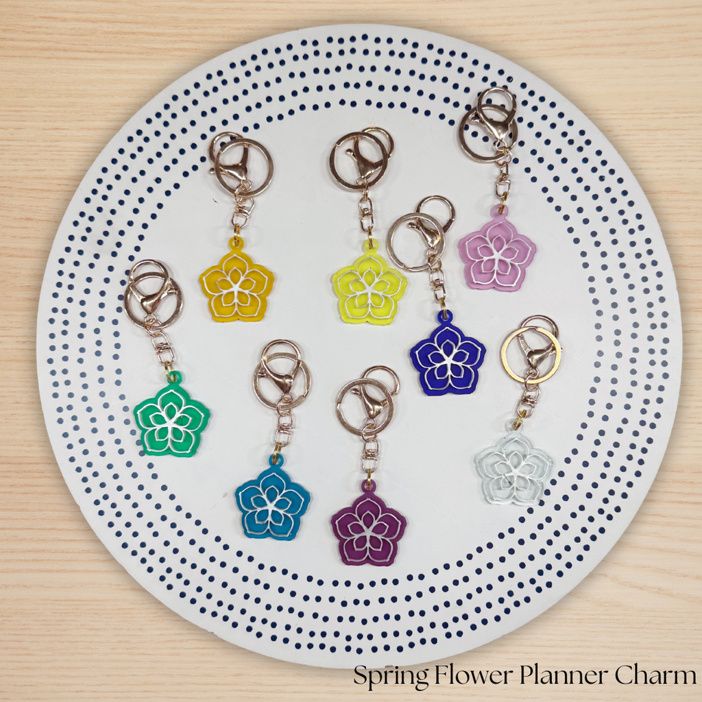Spring Flower Planner Charm
