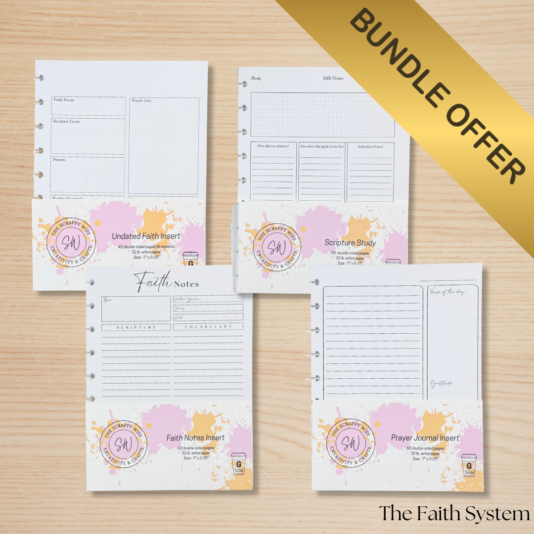 Faith Signature System Planner Inserts