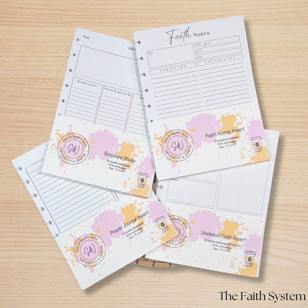Faith Signature System Planner Inserts